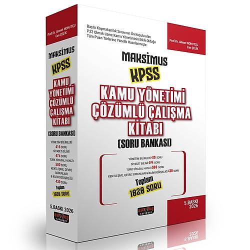 Sava� 2026 MAKS�MUS KPSS Kamu Y�netimi ��z�ml� �al��ma Kitab� Soru Bankas� 5. Bask� - Ahmet Nohut�u, Can �elik Sava� Yay�nlar�