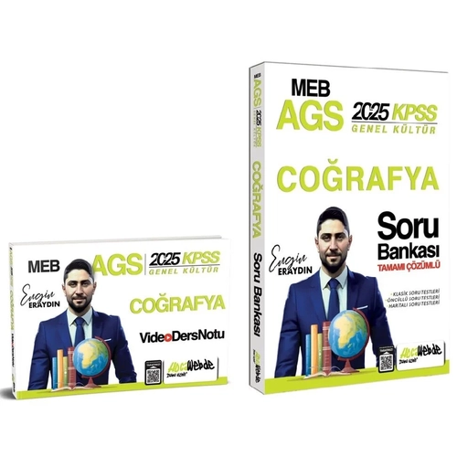HocaWebde 2025 KPSS MEB-AGS Trkiye Corafyas Video Ders Notu + Soru Bankas 2 li Set - Engin Eraydn