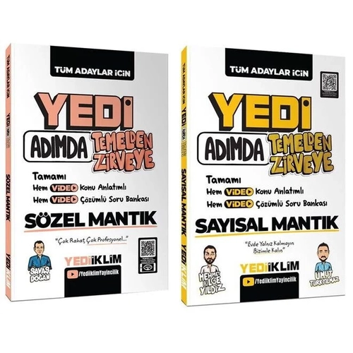 Yediiklim 2026 KPSS DGS ALES YKS 7 Yedi Ad�mda S�zel + Say�sal Mant�k Konu Anlat�ml� Soru Bankas� 2 li Set Yediiklim Yay�nlar�