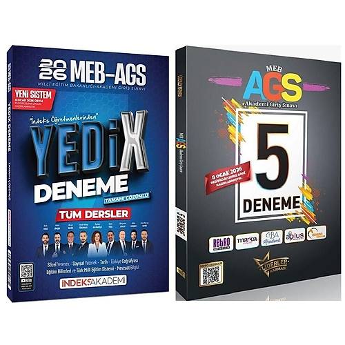 YEN� AGS - �ndeks + Liderler Karmas� 2026 MEB-AGS T�m Dersler YediX 7+5 Deneme 2 li Set �ndeks Akademi + Liderler Karmas� Yay�nc�l�k