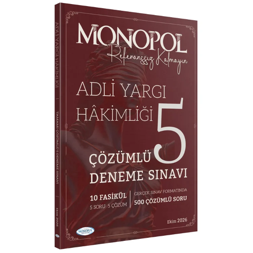 Monopol 2026 Adli Yarg� Hakimli�i 5 Deneme ��z�ml� Monopol Yay�nlar�