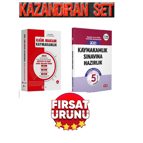 Akfon Yaynlar Kaim Makam Kaymakamlk Mevzuat ve Teori Konu Anlatm Kitab 3 Cilt&Data Kaymakamlk 5 Deneme Seti