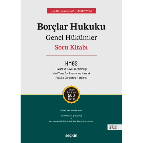 Se�kin Yay�nc�l�k Bor�lar Hukuku Genel H�k�mler Soru Kitab� (Tolunay Ozanemre Yayla)