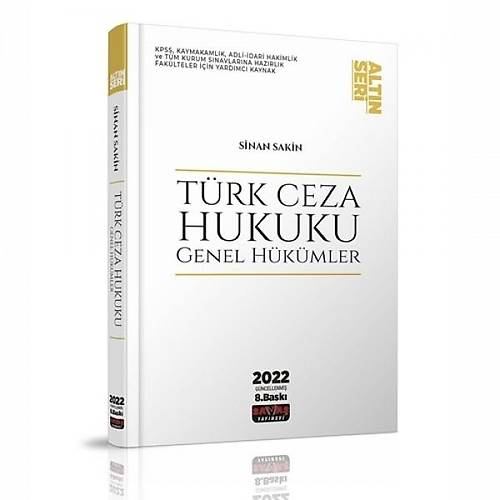 Sava Yaynevi 2022 Trk Ceza Hukuku Genel Hkmler Altn Seri (Sinan Sakin)