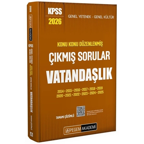 Pegem 2026 KPSS Vatanda�l�k ��km�� Sorular Son 12 Y�l Konu Konu ��z�ml� Pegem Akademi Yay�nlar�