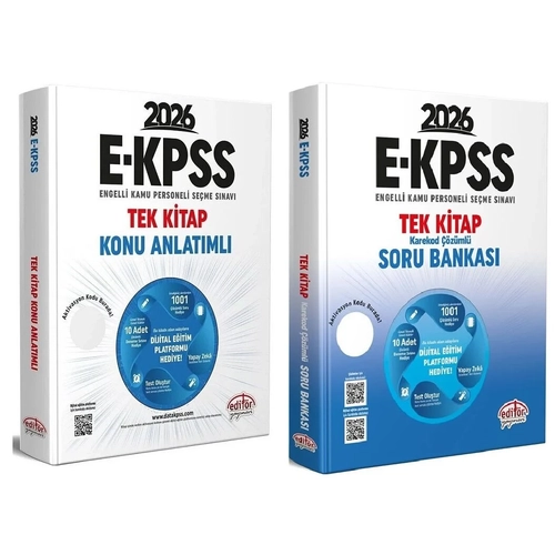Edit�r 2026 EKPSS Konu + Soru Bankas� 2 li Set Edit�r Yay�nlar�