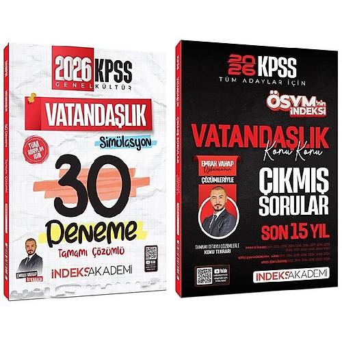 �ndeks Akademi 2026 KPSS Vatanda�l�k Sim�lasyon 30 Deneme + ��km�� Sorular Son 15 Y�l 2 li Set - Emrah Vahap �zkaraca �ndeks Akademi Yay�nc�l�k