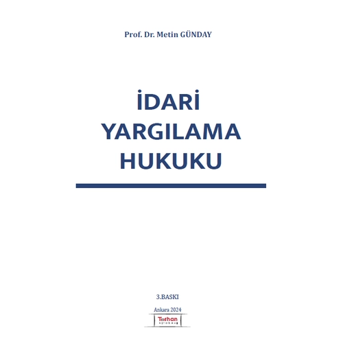 Turhan Kitabevi dari Yarglama Hukuku (Metin Gnday)