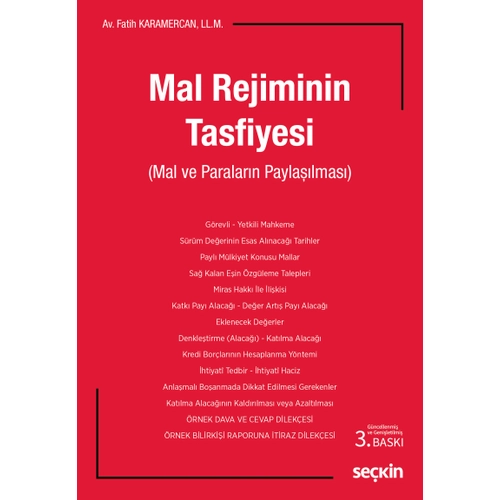 Sekin Yaynevi Mal Rejiminin Tasfiyesi (Fatih Karamercan) Fatih Karamercan