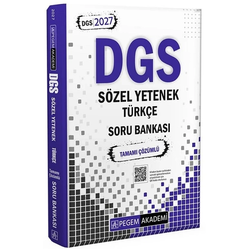 Pegem 2027 DGS S�zel Yetenek T�rk�e Soru Bankas� ��z�ml� Pegem Akademi Yay�nlar�