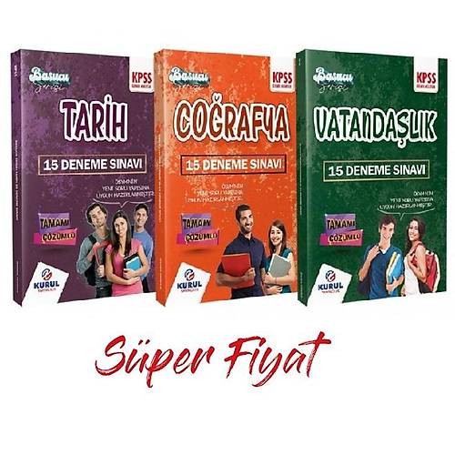 Kurul 2024 KPSS Tarih+Corafya+Vatandalk Baucu Serisi 45 Deneme 3 l Set