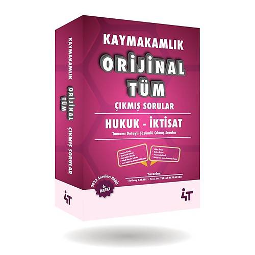 4T Yaynlar Kaymakamlk Orijinal Tm km Sorular Yksel Bayraktar, Kutluay Kararl