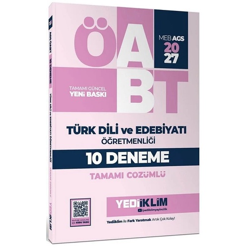 Yediiklim 2027 �ABT T�rk Dili ve Edebiyat� ��retmenli�i 10 Deneme ��z�ml� Yediiklim Yay�nlar�