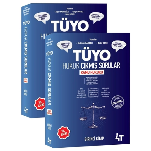 4T Yay�nlar� KPSS Hakimlik Kaymakaml�k T�YO Hukuk ��km�� Sorular 2 Kitap Set 10. Bask� 4T Yay�nlar�