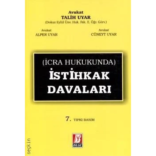 Bilge Yaynlar stihkak Davalar (Alper Uyar-Cneyt Uyar-Talih Uyar)