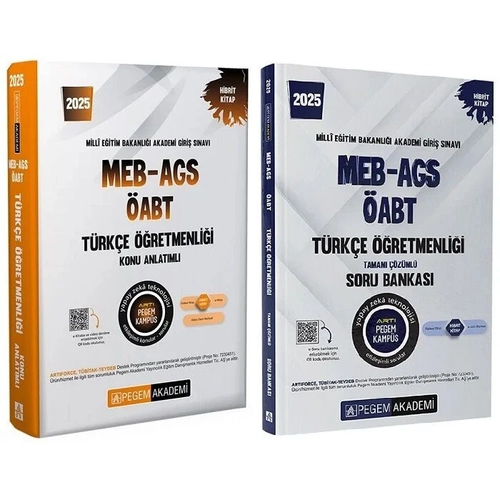 Pegem Yay�nlar� 2025 �ABT T�rk�e ��retmenli�i Konu Anlat�ml� + Soru Bankas� 2 li Set