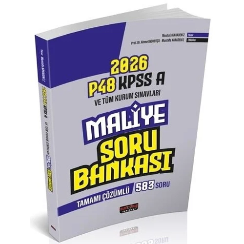 Sava� 2026 KPSS A Grubu P48 Maliye Soru Bankas� ��z�ml� - Mustafa Karadeniz Sava� Yay�nlar�