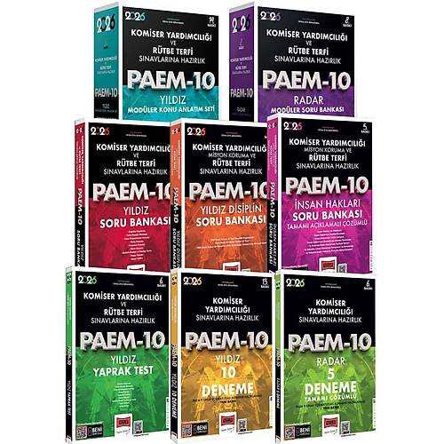 Yarg� Yay�nlar� 2026 PAEM 10 Haz�rl�k Tam Set 8 Kitap