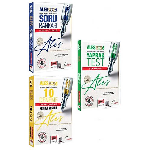 Yarg� 2026 ALES VIP Soru Bankas� + Yaprak Test + 10 Deneme 3 l� Set Yarg� Yay�nlar�