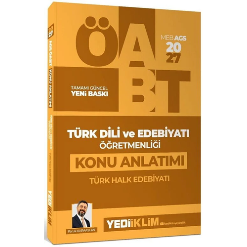 Yediiklim 2027 �ABT MEB-AGS T�rk Dili ve Edebiyat� ��retmenli�i T�rk Halk Edebiyat� Konu Anlat�m� - Faruk Karaaslan Yediiklim Yay�nlar�