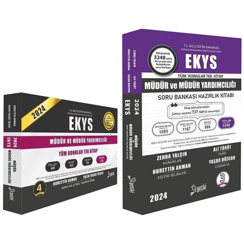 Yetki Yaynlar 2024 EKYS Mdr ve Yardmcl Konu Soru 2'li Set