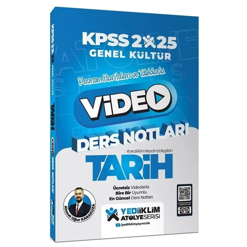 Yediiklim Yaynlar 2025 KPSS Tarih Atlye Video Ders Notlar Ahmet Uur Karakuza
