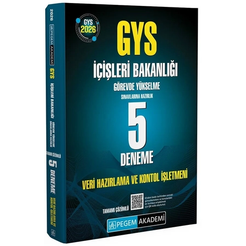 Pegem 2026 GYS ��i�leri Bakanl��� Veri Haz�rlama ve Kontrol ��letmeni 5 Deneme ��z�ml� G�revde Y�kselme Pegem Akademi Yay�nlar�