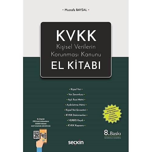 Sekin Yaynevi KVKK Kiisel Verilerin Korunmas Kanunu El Kitab (Mustafa Baysal)