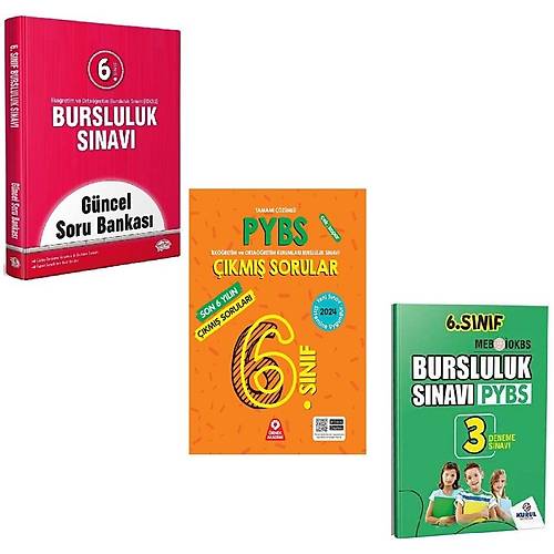 rnek Kurul Editr 6.Snf PYBS Bursluluk Snav Soru Bankas+rnek Akademi Son 5 Snav km Sorular+Kurul 3 Deneme Seti(3Kitap)