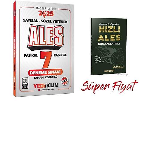 Yediiklim Yaynlar 2025 Ales Saysal - Szel Yetenek Fasikl Fasikl Tamam zml 7 Deneme&Kurul Hzl Ales Konu Anlatml