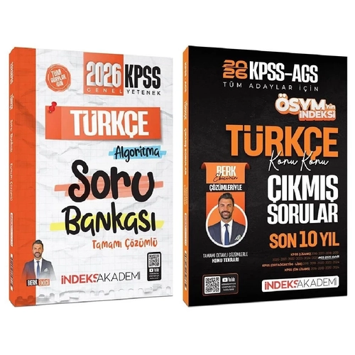 �ndeks Akademi 2026 KPSS T�rk�e Soru Bankas� + ��km�� Sorular 2 li Set - Berk Ekici �ndeks Akademi Yay�nc�l�k