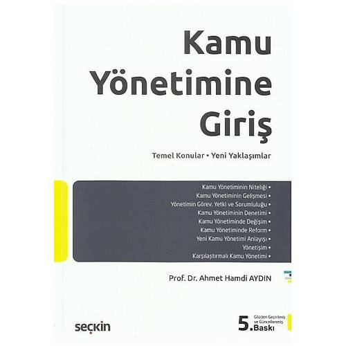 Sekin Yaynevi Kamu Ynetimine Giri Ahmet Hamdi Aydn