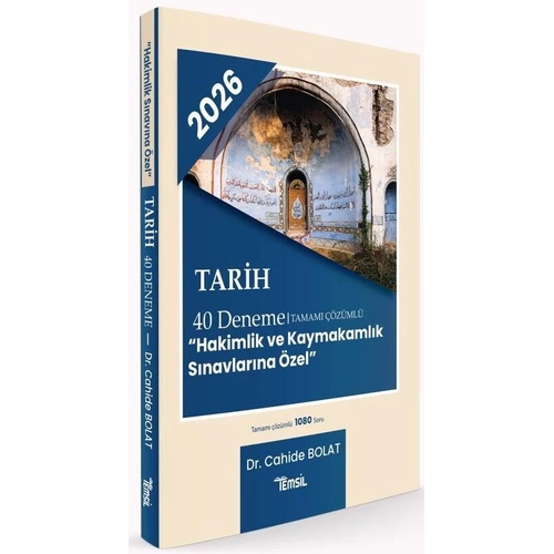 Temsil 2026 Hakimlik Kaymakaml�k Tarih 40 Deneme ��z�ml� - Cahide Bolat Temsil Yay�nlar�