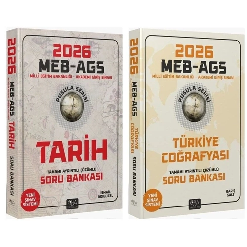 CBA Yay�nlar� 2026 MEB-AGS Tarihin + Co�rafya Pusulas� Soru Bankas� 2 li Set - �smail Ad�g�zel CBA Yay�nlar�