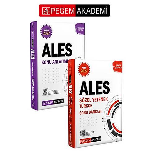 Pegem Yay�nlar� 2027 ALES Konu + Soru Bankas� 2 li Set