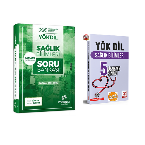 Modadil Yaynlar YKDL Salk Bilimleri Tamam zml Soru Bankas-Tercih Yaynevi Ykdil ngilizce Salk Bilimleri 5 Deneme Snav (Volkan Glgesiz)