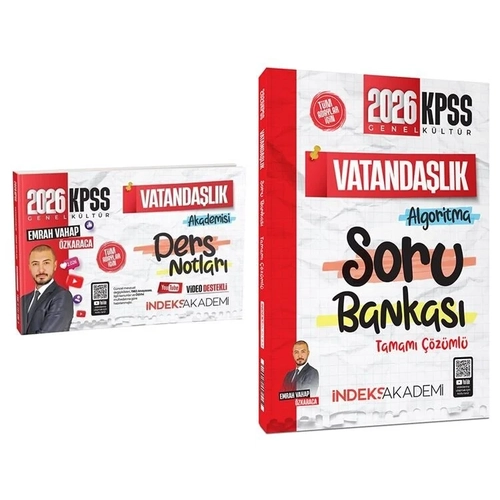 �ndeks Akademi 2026 KPSS Vatanda�l�k Akademisi Video Ders Notlar� + Soru Bankas� 2 li Set - Emrah Vahap �zkaraca �ndeks Akademi Yay�nc�l�k