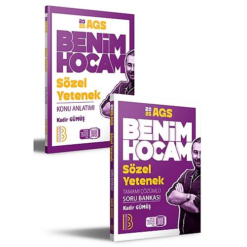 Benim Hocam Yay�nlar� 2025 AGS S�zel Yetenek Konu Anlat�m� ve Tamam� ��z�ml� Soru Bankas� Seti�(Kadir G�M��)