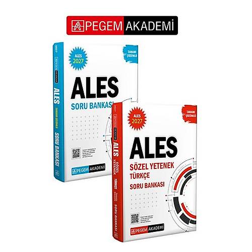 Pegem 2027 ALES Tamam� ��z�ml� Soru Bankas� + 2027 ALES S�zel Yetenek Soru Bankas� Seti (2.Kitap)