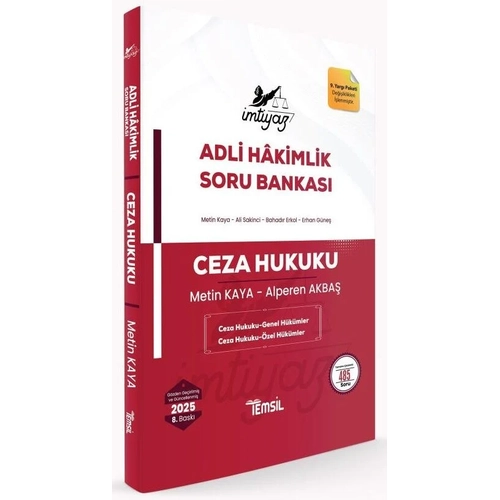 Temsil 2025 mtiyaz Adli Hakimlik Ceza Hukuku Soru Bankas Metin Kaya