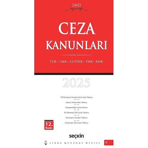 Sekin Yaynevi Ceza Kanunlar Eyll 2025 (Libra Mevzuat Dizisi) ilem Bahadr, Ezel ner, Mutlu Din