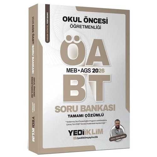 Yediiklim 2026 �ABT MEB-AGS Okul �ncesi ��retmenli�i Soru Bankas� ��z�ml� - Hasan Sanl� Yediiklim Yay�nlar�