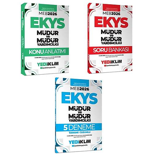 Yediiklim 2026 MEB EKYS M�d�r Ve M�d�r Yard�mc�l��� Konu+Soru+Deneme Seti