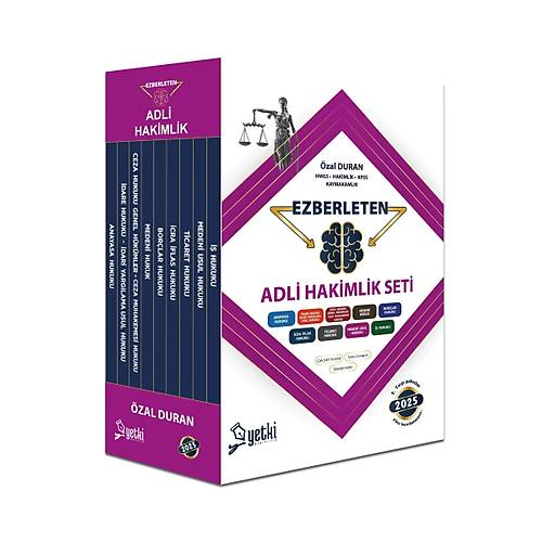 Yetki Yaynlar 2025 Adli Hakimlik Ezberleten Seti zal Duran Yetki Yaynclk