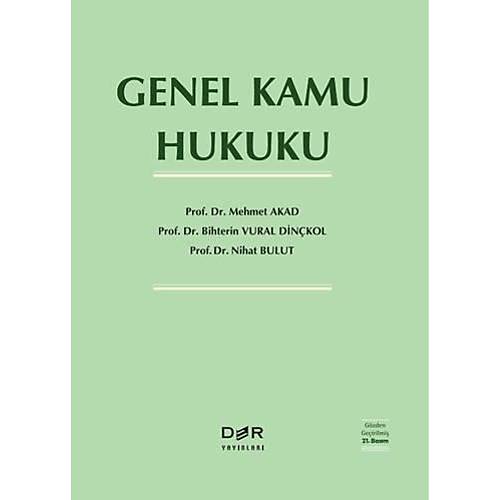 Der Yaynlar Genel Kamu Hukuku (Mehmet Akad) Mehmet Akad