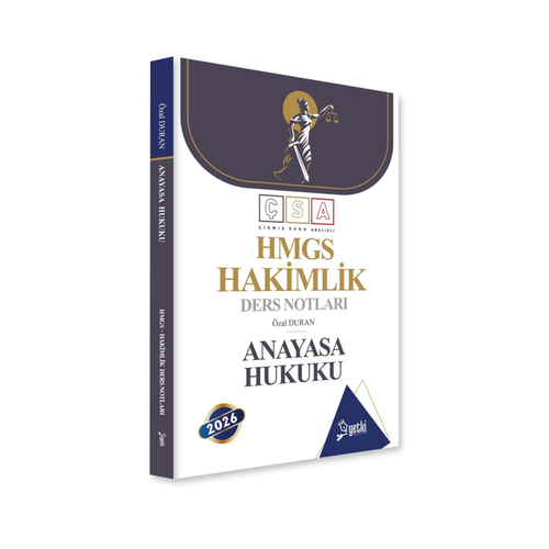 Yetki Yay�nlar� 2026 HMGS Hakimlik Anayasa Hukuku Ders Notlar� (�zal Duran)