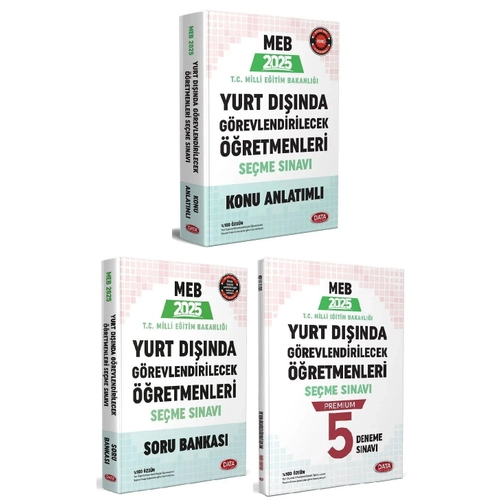 Data 2025 MEB Yurt D retmenlik Snav Konu + Soru Bankas + 5 Deneme 3 l Set