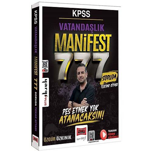 Yarg� 2026 KPSS Vatanda�l�k MAN�FEST 777 Soruda Tekrar Kitab� ��z�ml� - �zg�r �zk�n�k Yarg� Yay�nlar�
