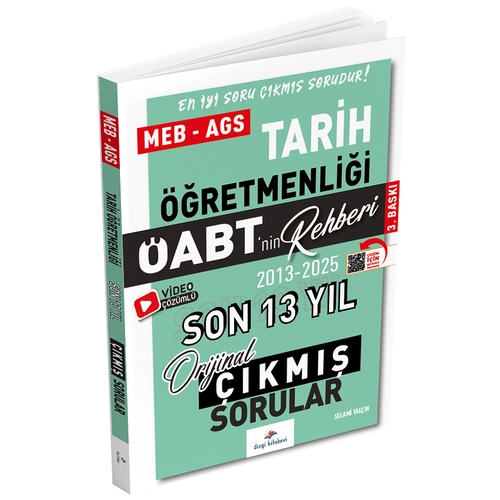 Dizgi Kitap 2026 �ABT nin Rehberi Tarih ��retmenli�i ��km�� Sorular Son 13 Y�l ��z�ml� - Selami Yal��n Dizgi Kitap Yay�nlar�
