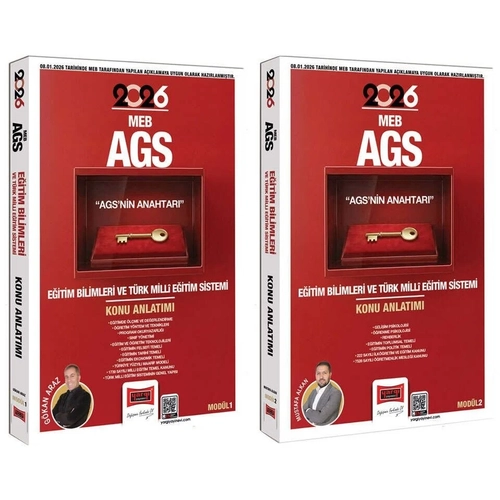 YEN� AGS - Yarg� 2026 MEB-AGS nin Anahtar� E�itim Bilimleri T�rk Milli E�itim Sistemi Konu Anlat�ml� Mod�l 1-2 2 li Set - G�khan Araz, Mustafa Alkan Yarg� Yay�nlar�